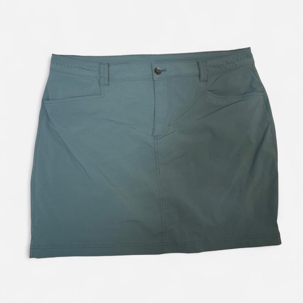 Eddie Bauer Trail Skort Women’s 16 Slate Green Hiking Outdoor Nylon Stretch